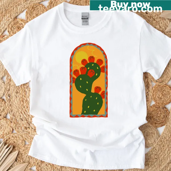 Illustrative sun graphic representing Mexican culture on a T-shirt
