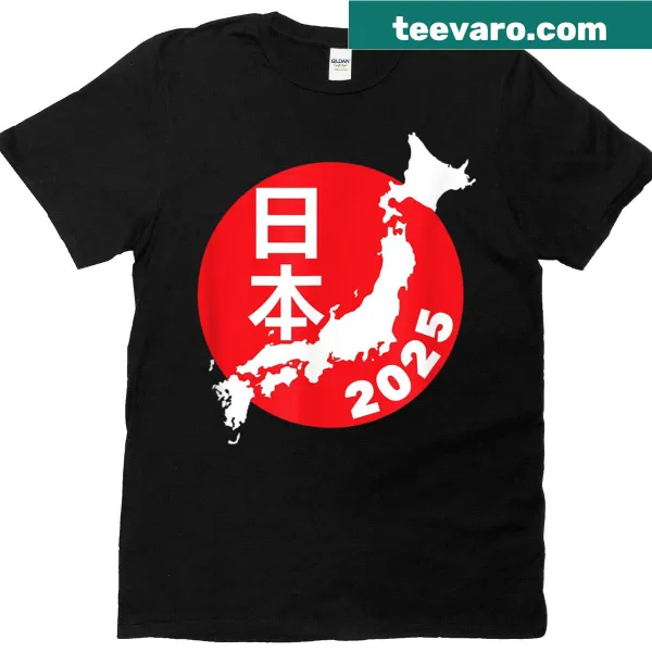 T-shirt with 'Nihon - Japan 2025' graphic design celebrating Japanese culture