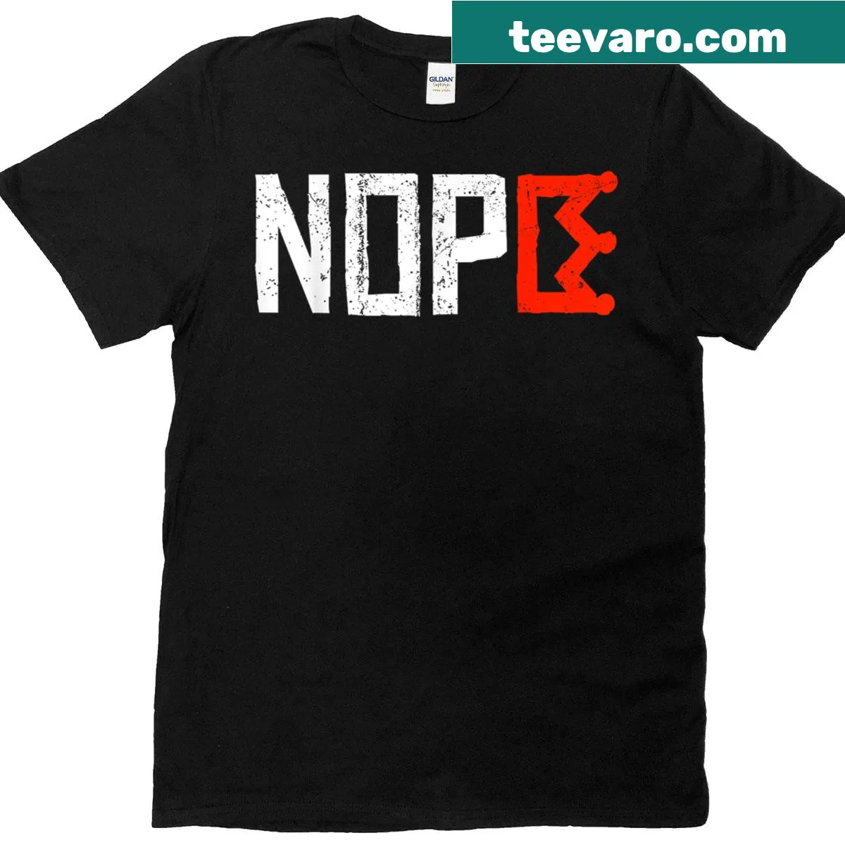 Bold protest sign design with the phrase 'No Kings Nope' on a t-shirt — on a men's t-shirt