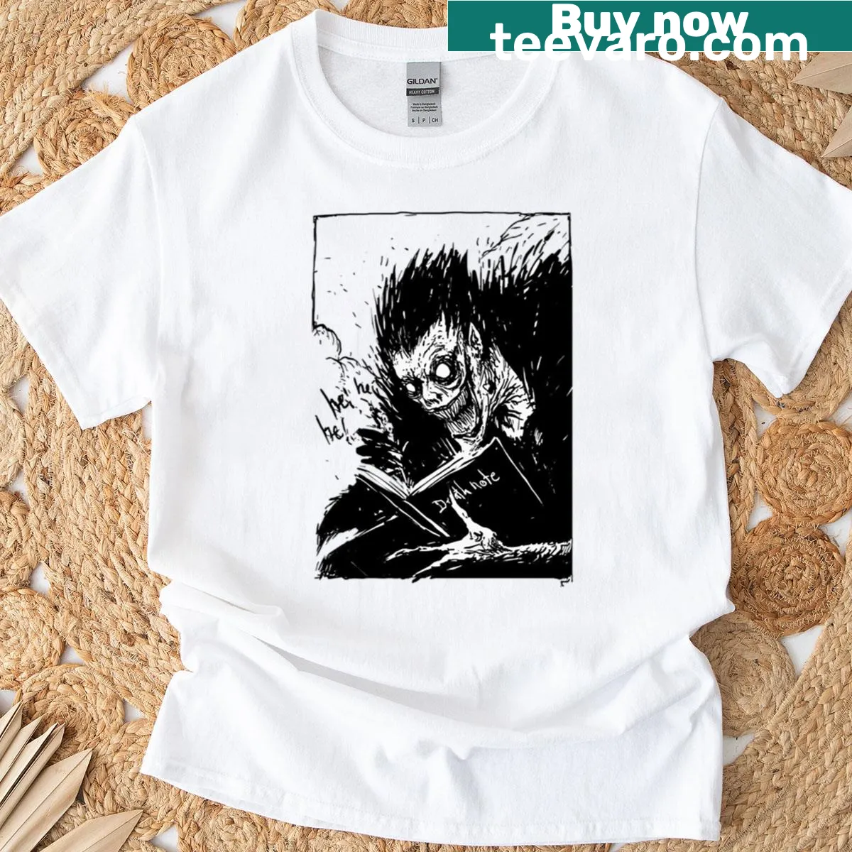 Horror art T-shirt featuring a skull and dark elements — on a men's t-shirt