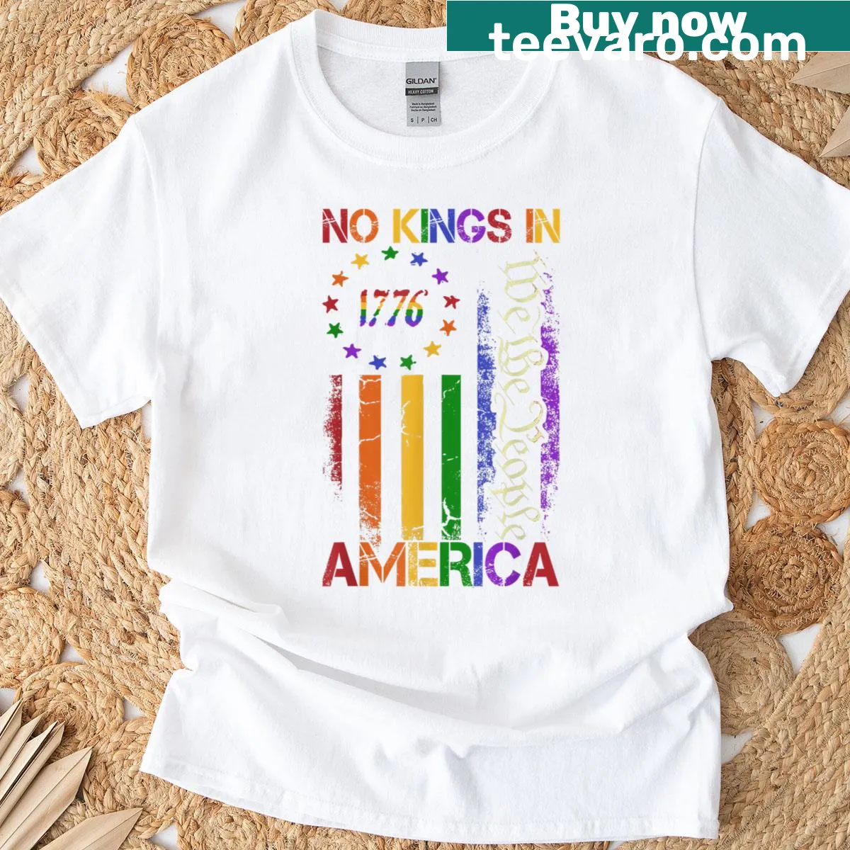 Pro-democracy T-shirt with bold message design. — on a men's t-shirt