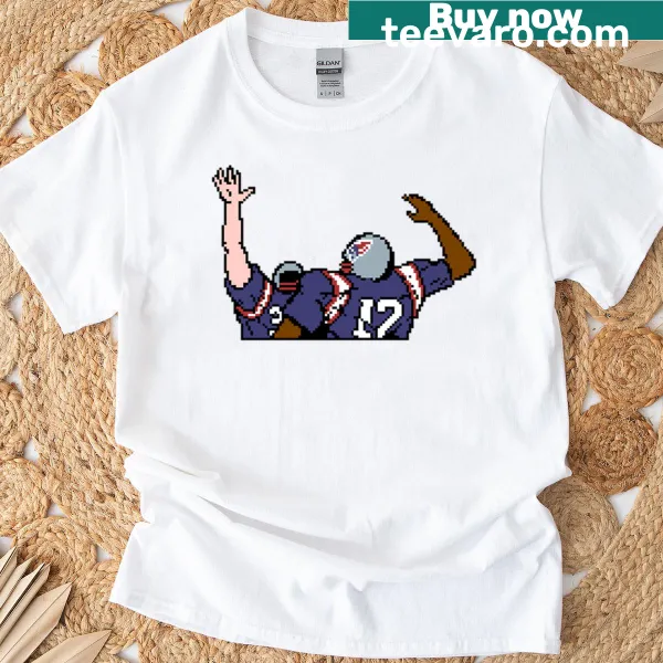 Graphic T-shirt inspired by Tecmo Bowl featuring Patriots theme.