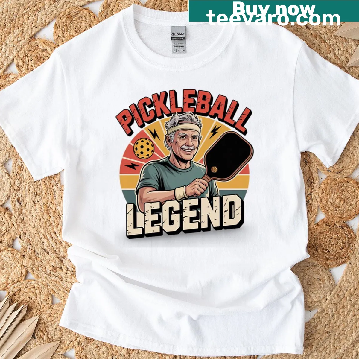 Funny Pickleball Legend T-shirt for pickleball players — on a men's t-shirt