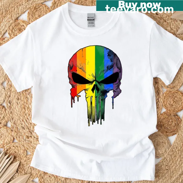 Skull-themed T-shirt with intricate designs representing strength and pride.