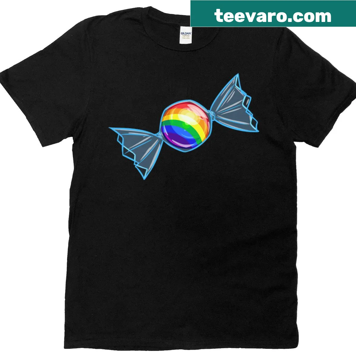 Illustration of colorful candies on a T-shirt — on a men's t-shirt