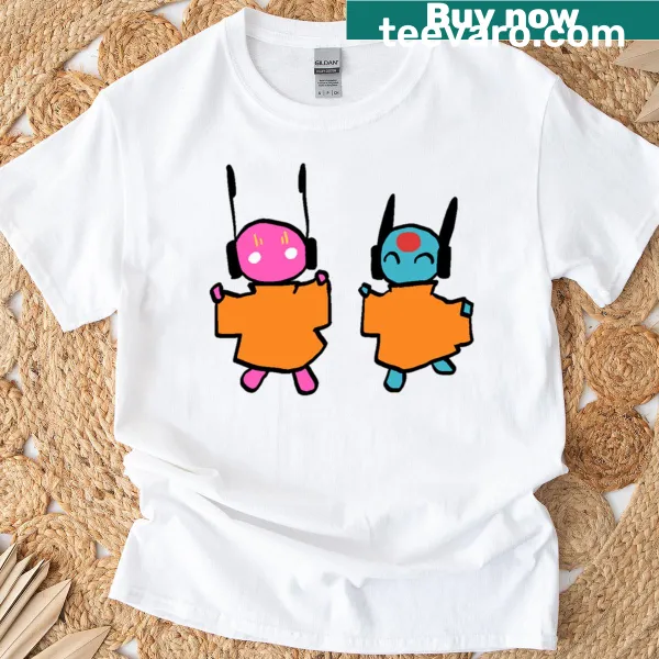 Playful graphic inspired by Rainworld on a T-shirt