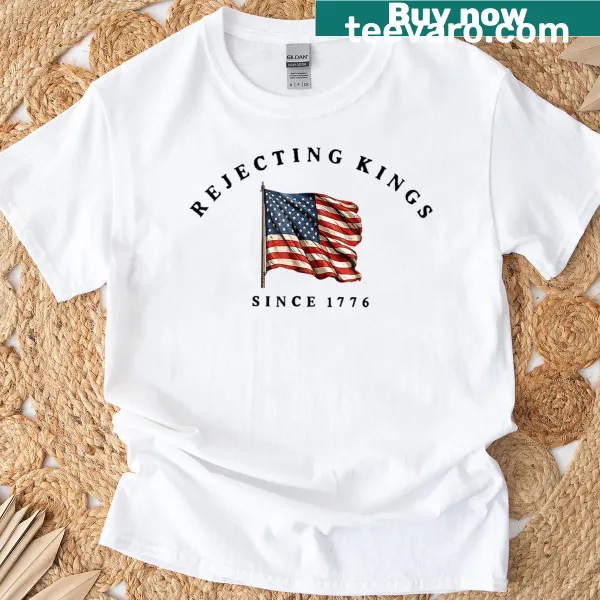 Patriotic text and USA flag design on a T-shirt