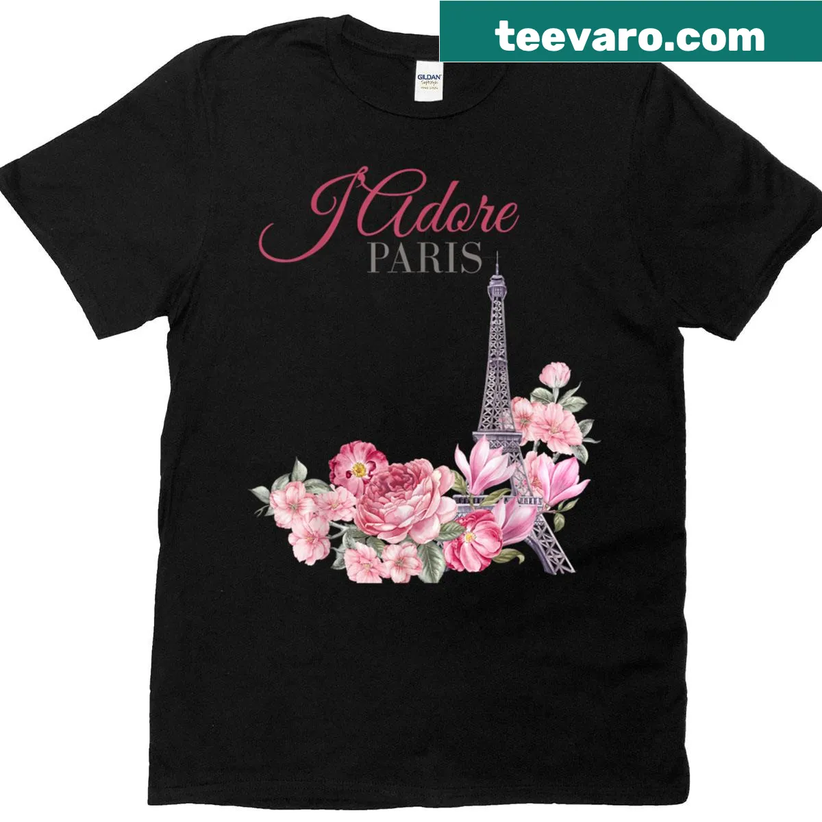 Floral design inspired by Paris on a T-shirt for women and girls — on a men's t-shirt