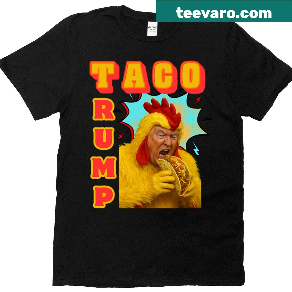 Humorous taco graphic on a playful T-shirt. — on a men's t-shirt