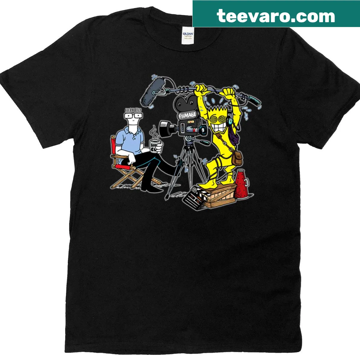 Typography design saying 'Take Action' on a T-shirt — on a men's t-shirt