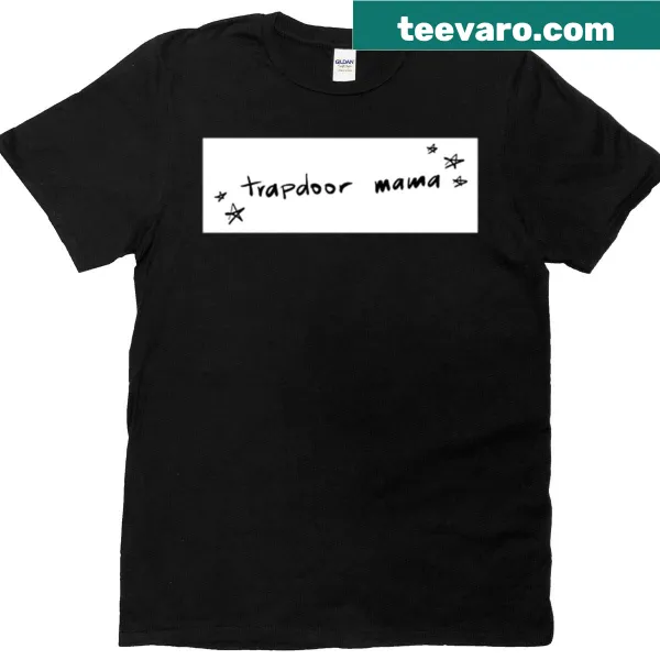 Humorous Trapdoor Mama t-shirt with a playful slogan