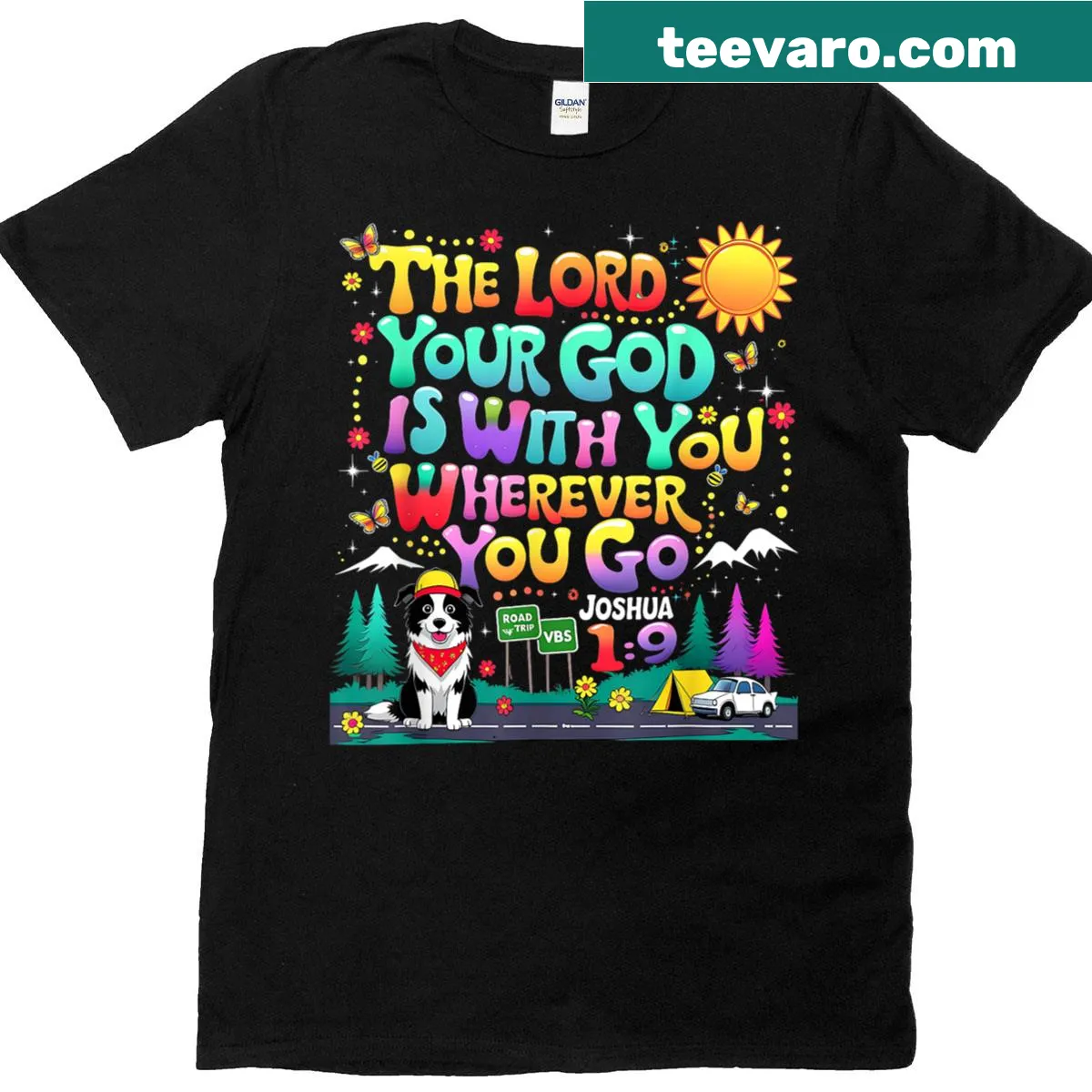 Christian t-shirt with the phrase 'The Lord Your God' — on a men's t-shirt
