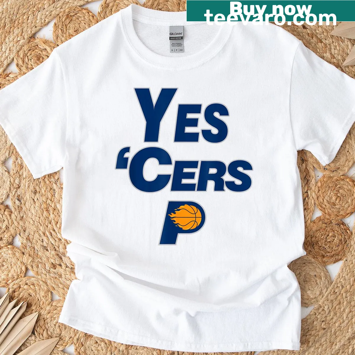 Vintage-style basketball with flames graphic on a T-shirt — on a men's t-shirt