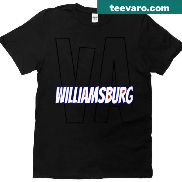 Illustrative Williamsburg Virginia graphic on a T-shirt