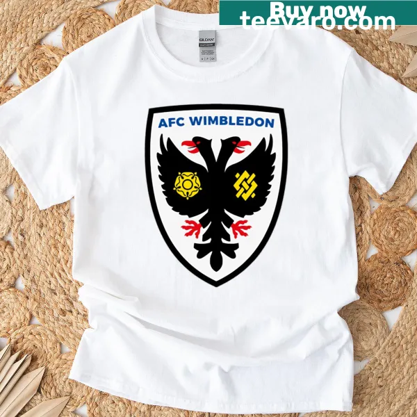 AFC Wimbledon logo T-shirt with pinstripes