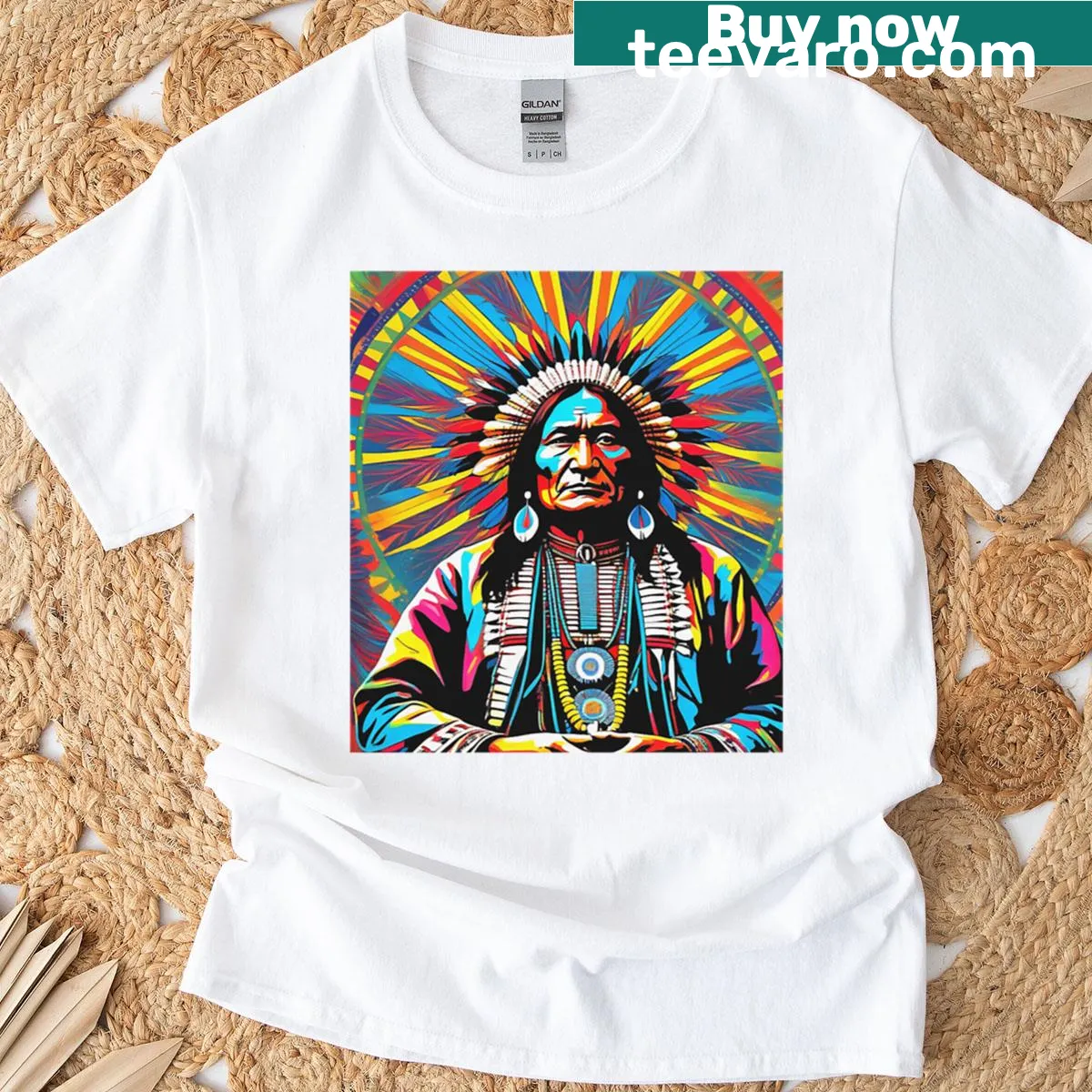American Heritage T-shirt with thoughtful design celebrating national pride — on a men's t-shirt