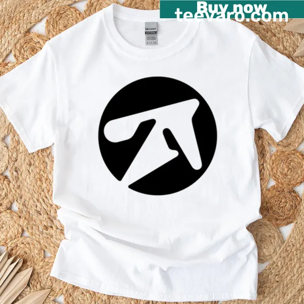 Black Aphex Twin logo t-shirt in a minimalist style