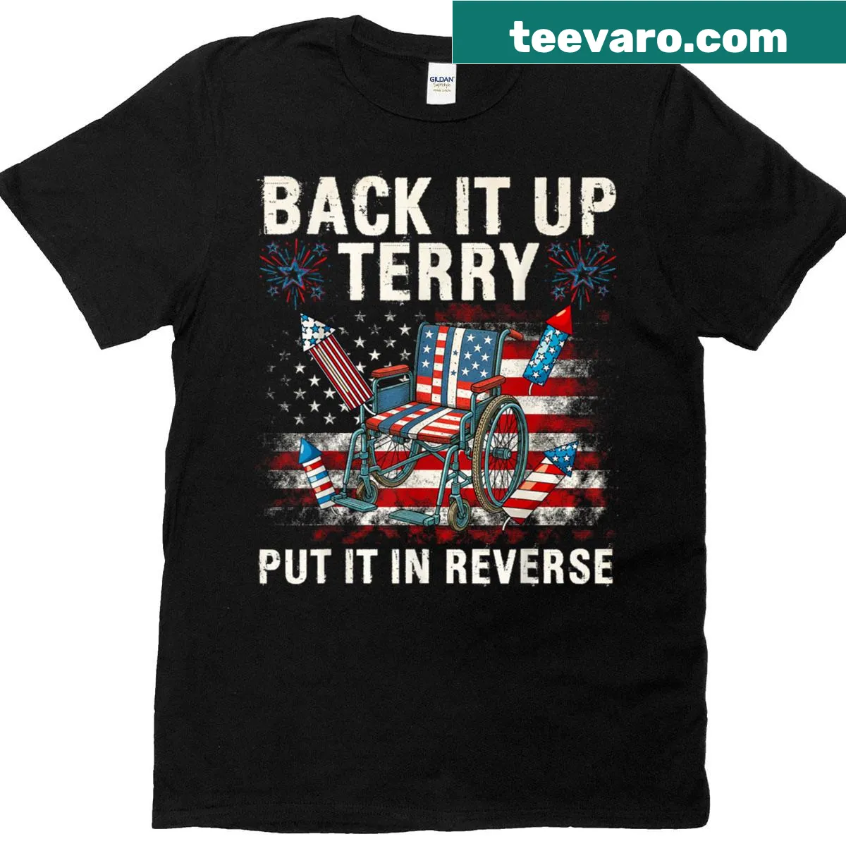 Funny Fourth of July T-shirt with humorous text design. — on a men's t-shirt