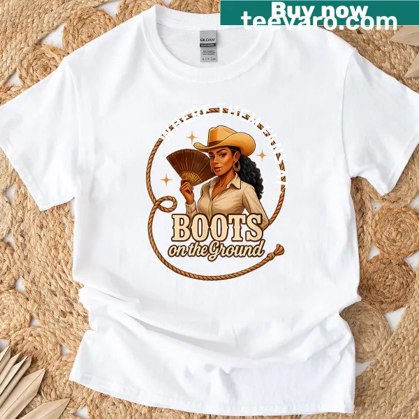 Western rodeo themed Juneteenth T-shirt with melanin cowgirl text