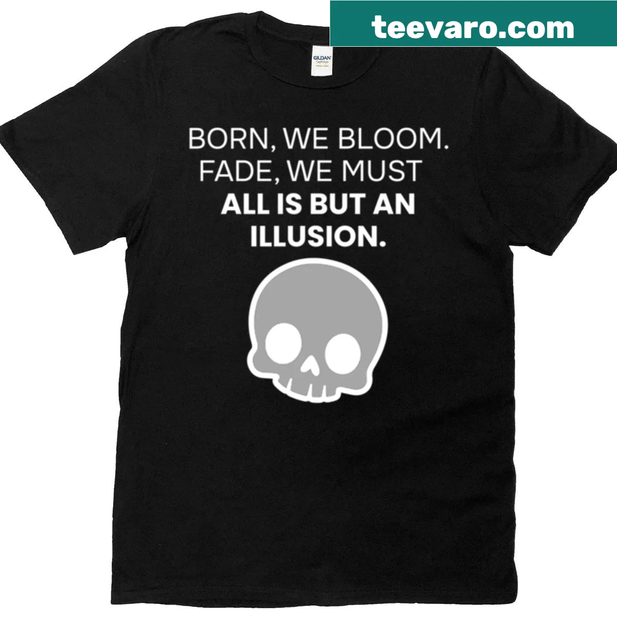 Inspirational typography shirt with the phrase about life's cycle — on a men's t-shirt