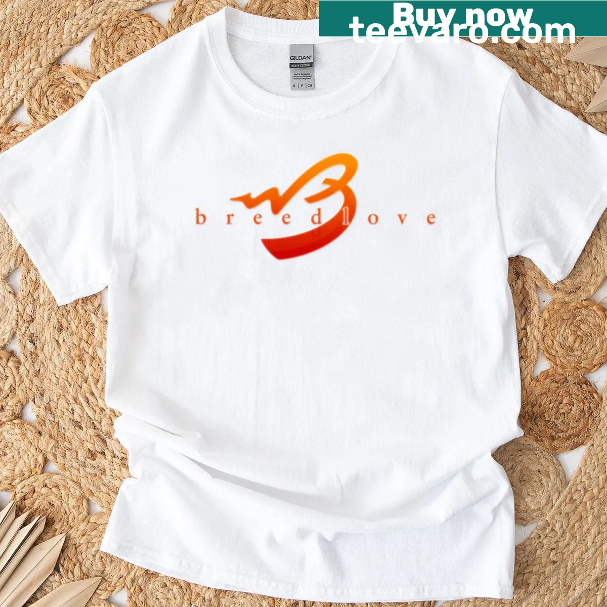 Minimalist T-shirt featuring the Breedlove logo prominently — on a men's t-shirt
