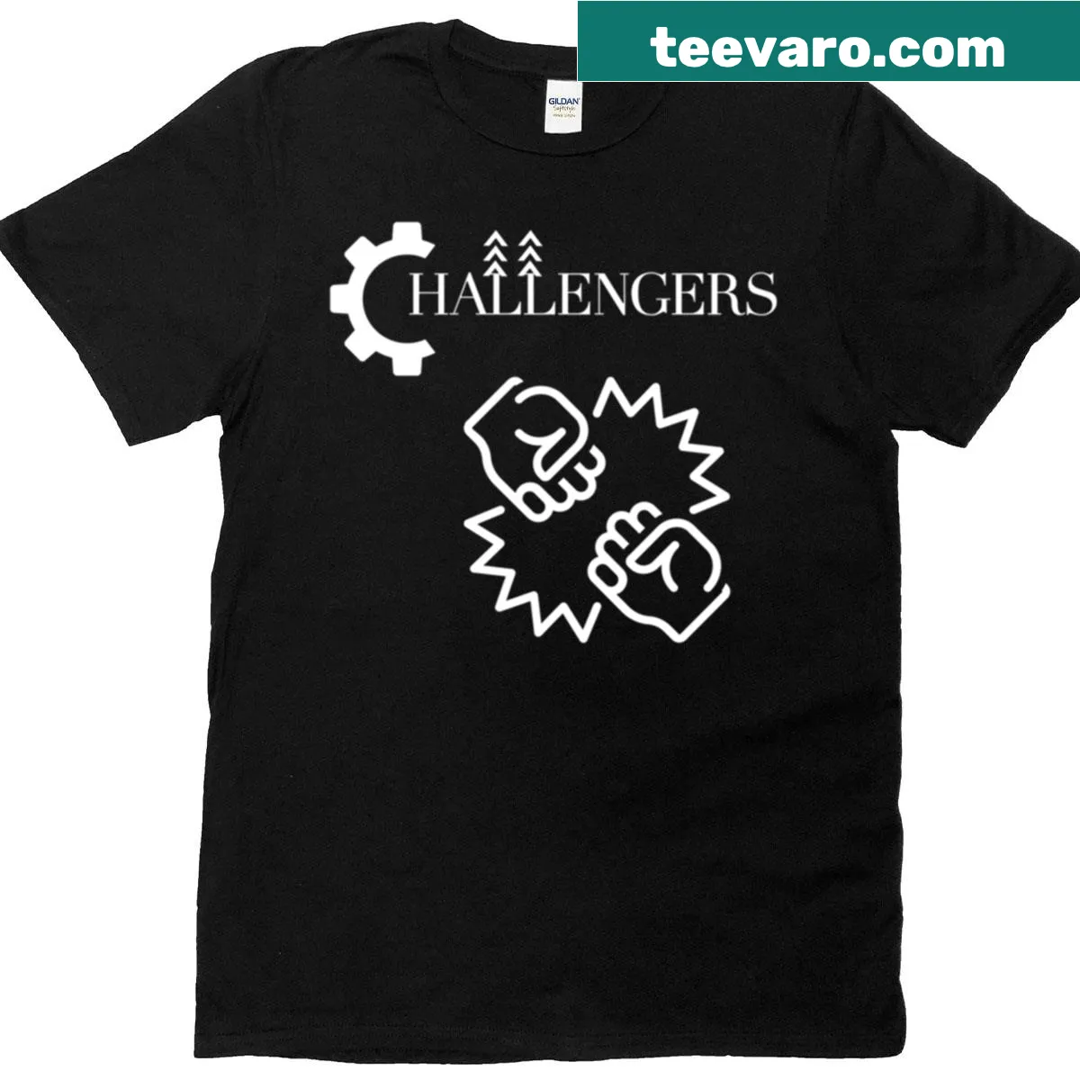 Bold graphic showcasing unity on a Challengers United Tee — on a men's t-shirt