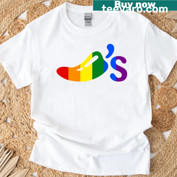Logo graphic on a T-shirt supporting Pride