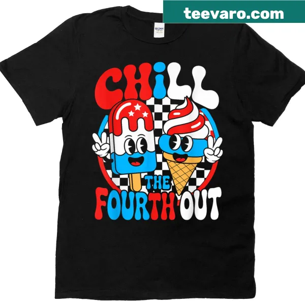 Playful popsicle graphic on 4th of July T-shirt