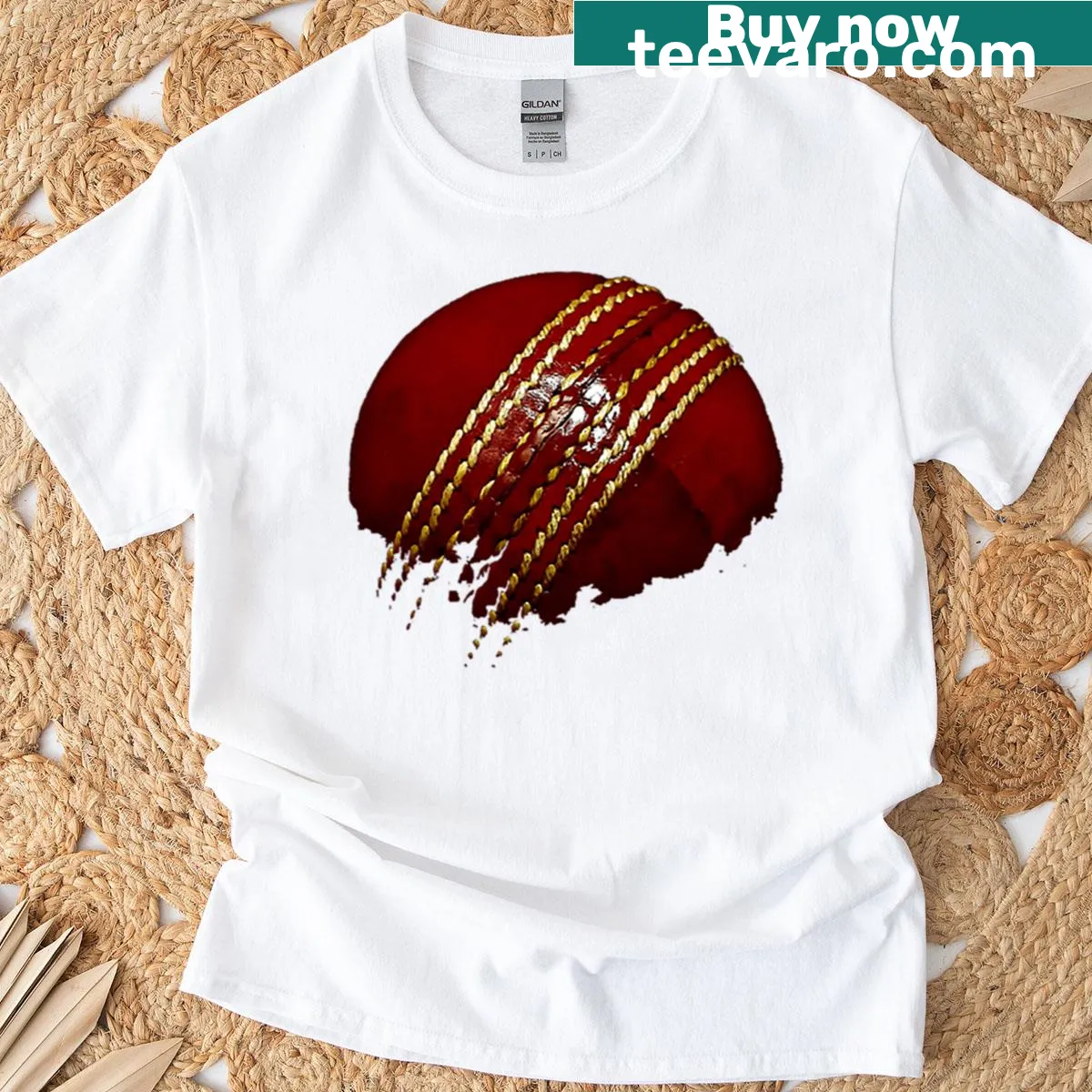 Typography design celebrating cricket fandom — on a men's t-shirt