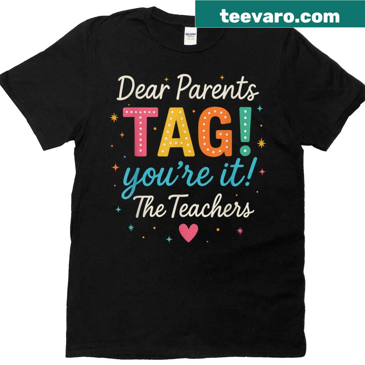 Heartfelt teacher graphic T-shirt — on a men's t-shirt