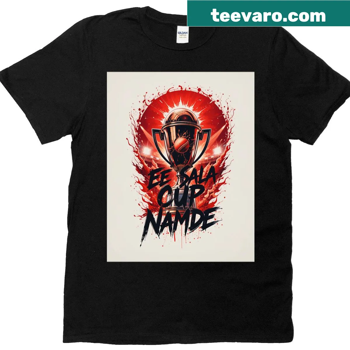 T-shirt displaying the playful phrase 'Ee Sala Cup Namde' in bold typography — on a men's t-shirt