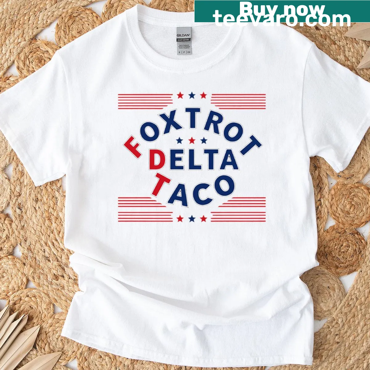 T-shirt with 'Lets Go Taco' phrase and taco graphic — on a men's t-shirt