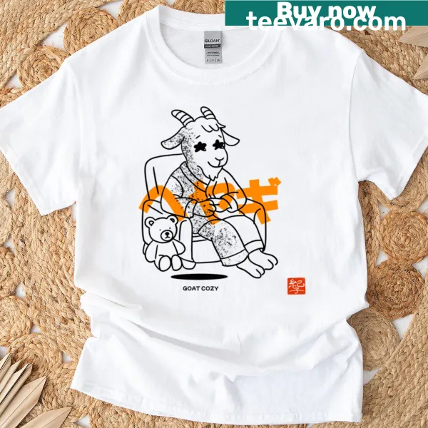 Cozy T-shirt featuring a cute goat illustration