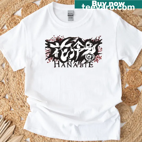 Simple design featuring the Hanabie logo on a t-shirt