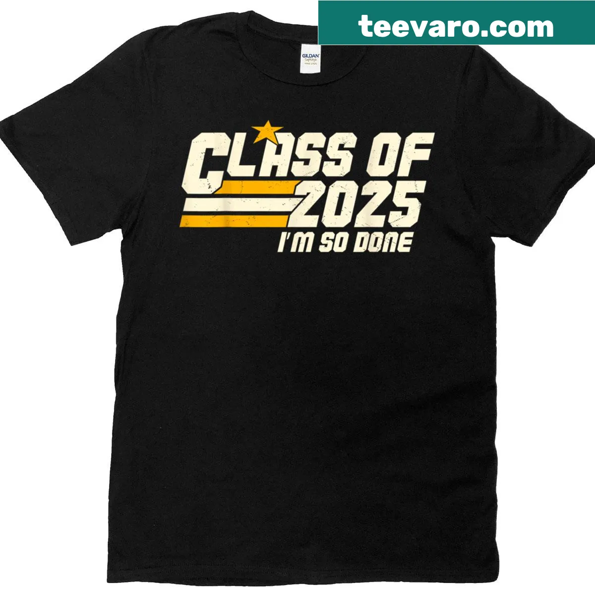 Funny graduation t-shirt for Class of 2025 — on a men's t-shirt