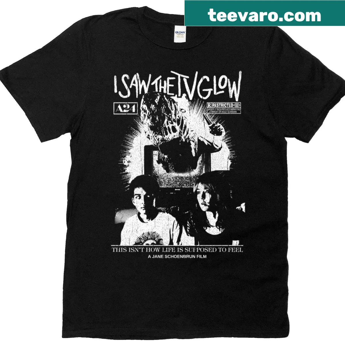 T-shirt featuring whimsical fan art inspired by TV shows — on a men's t-shirt