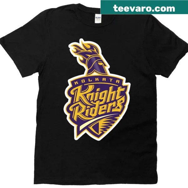 IPL T-shirt featuring the Kolkata Knight Riders team logo.