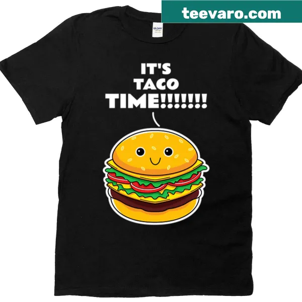 Oversized t-shirt featuring a taco and burger graphic