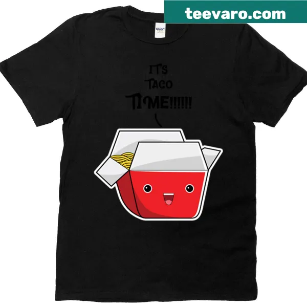Oversized t-shirt with a taco and noodles graphic