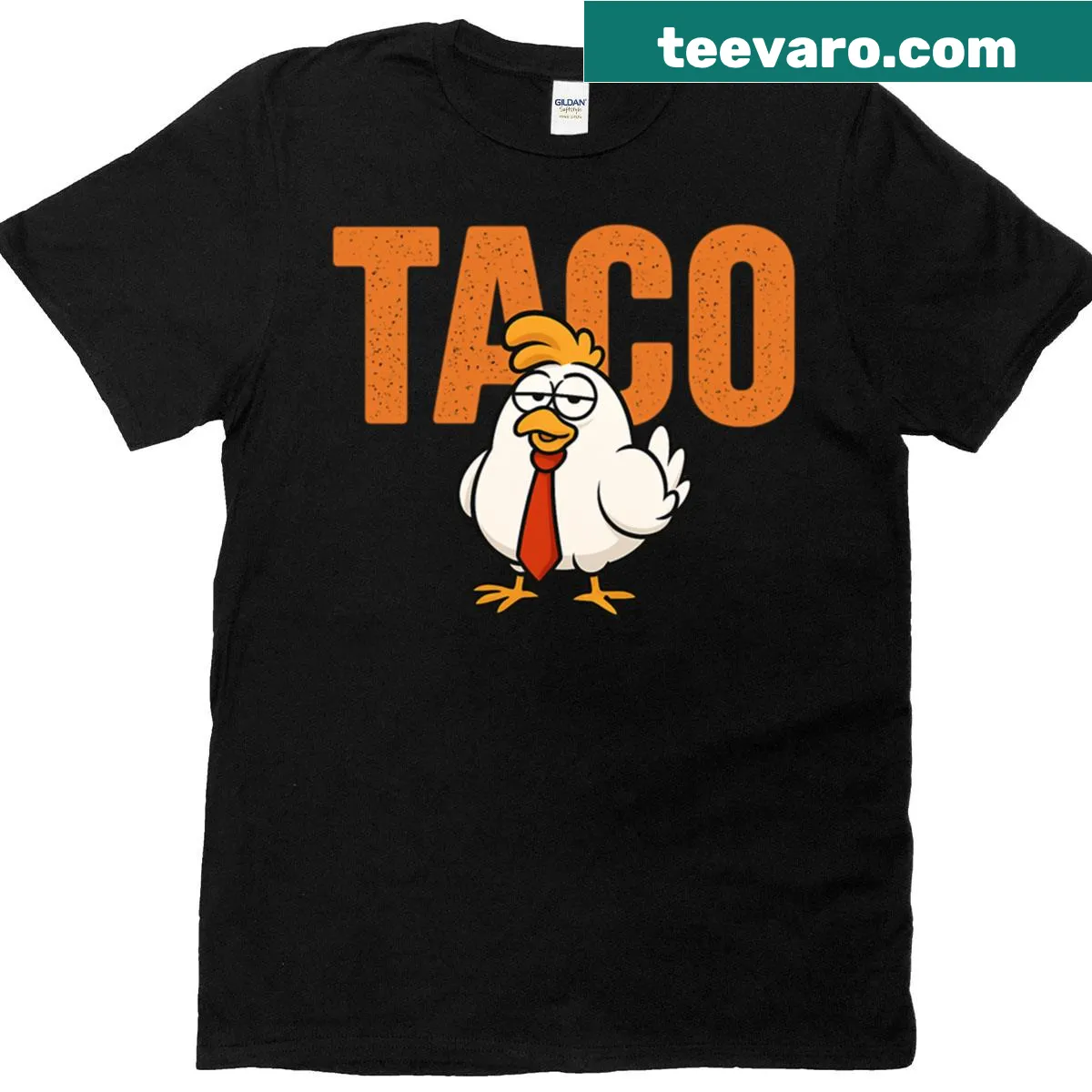 Funny taco-themed political t-shirt with a slogan — on a men's t-shirt