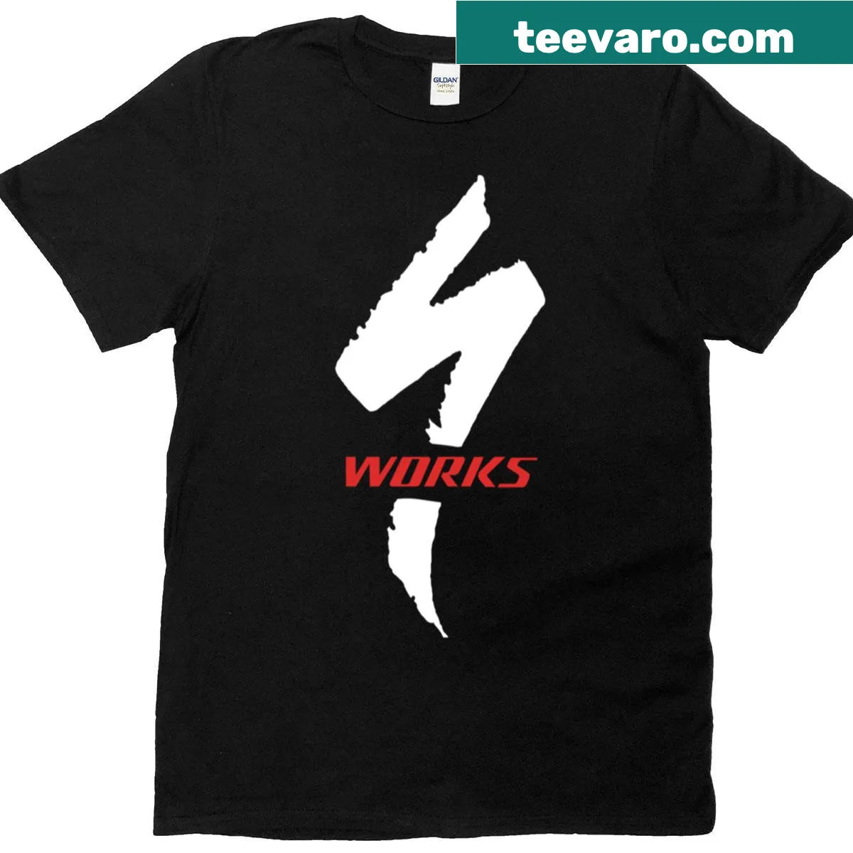 Minimalist Logo Blanc S-work T-shirt with a simple logo design — on a men's t-shirt