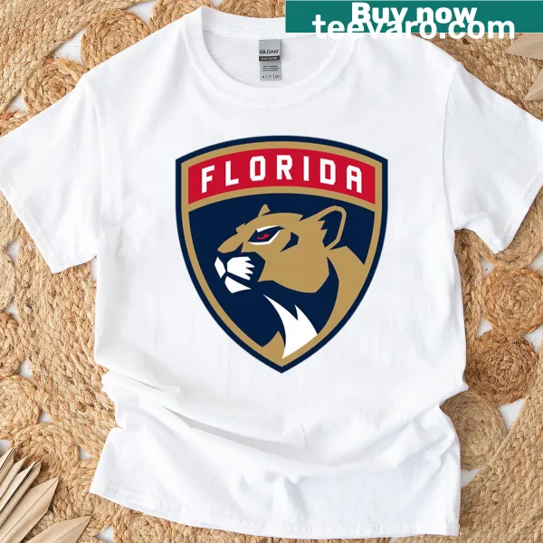Bold Panthers logo printed on a sport-themed T-shirt