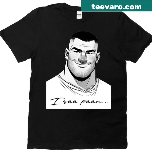 Edgy Peen graphic printed on a humorous t-shirt