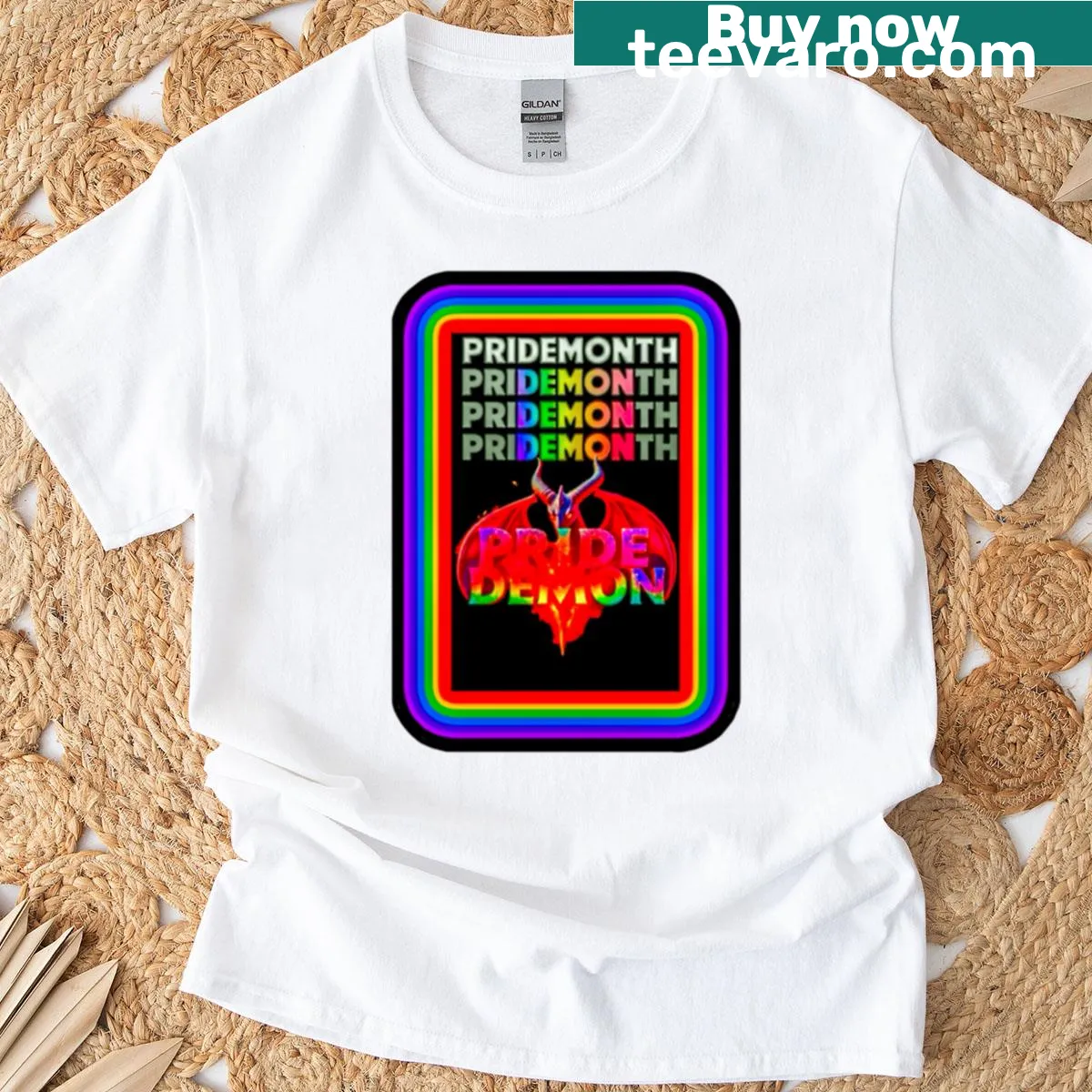 Bold t-shirt featuring an illustrated demon — on a men's t-shirt