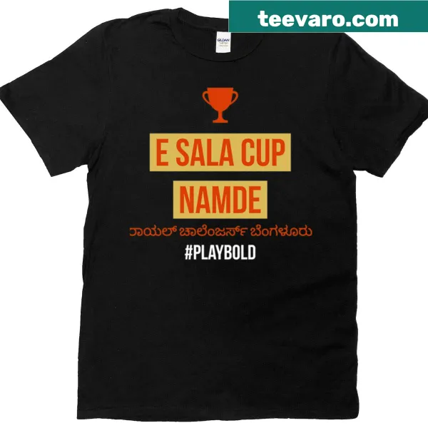 Rcbe Sala Cup Namde Collections t-shirt with cricket-themed graphic