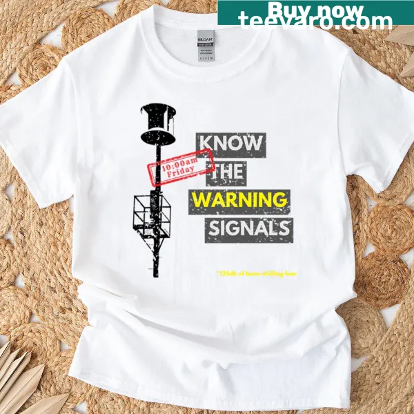 Warning siren graphic T-shirt