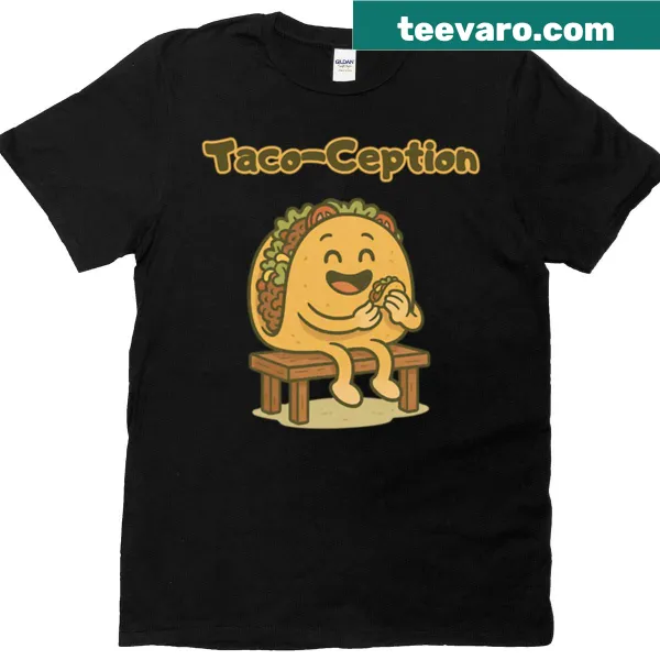 Funny taco design featuring a taco within a taco graphic