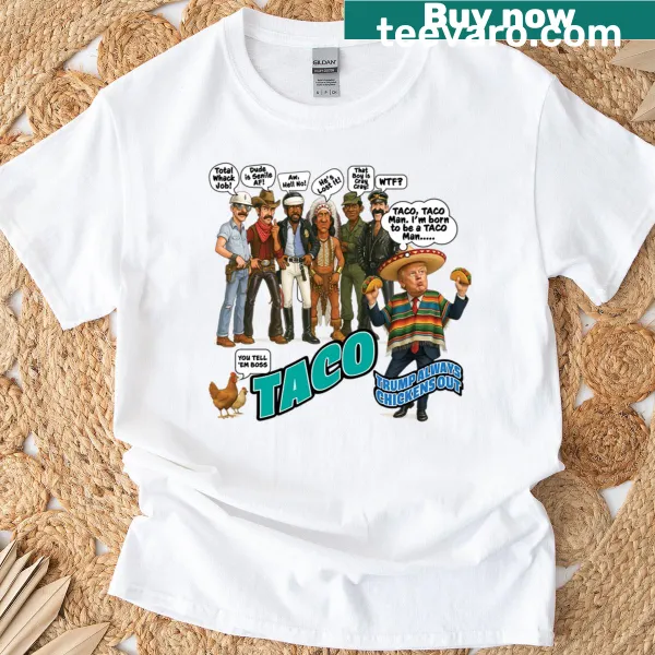 Whimsical taco character graphic T-shirt for taco lovers