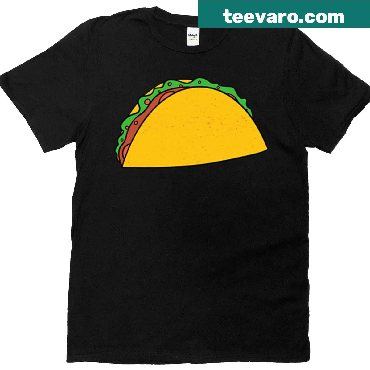 Humorous taco graphic on an oversized T-shirt — on a men's t-shirt
