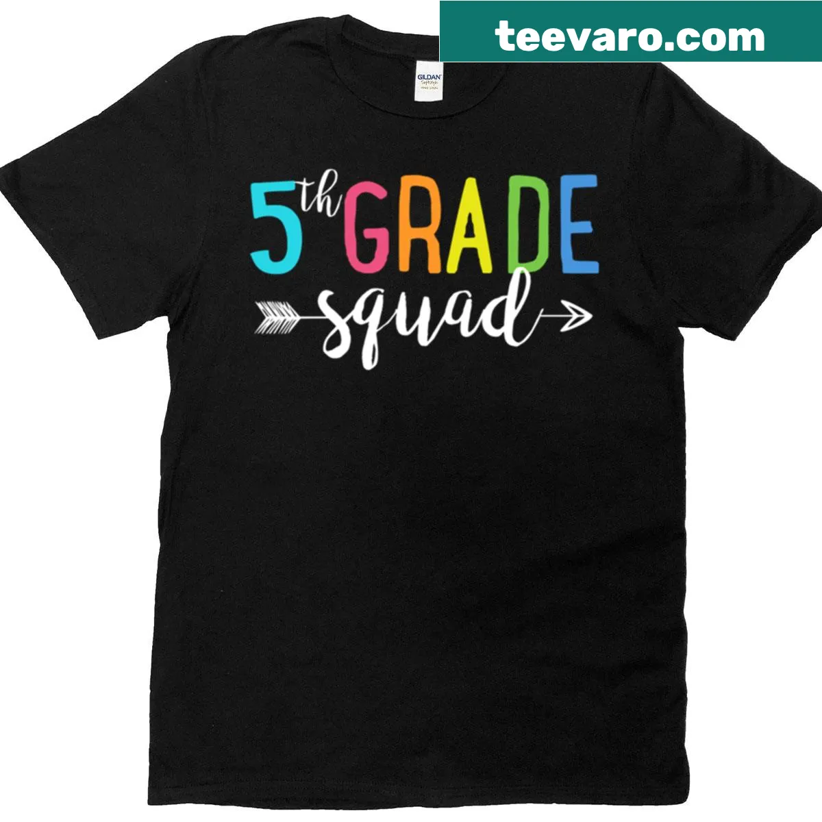 Back-to-school t-shirt for 5th grade squad with bold text — on a men's t-shirt